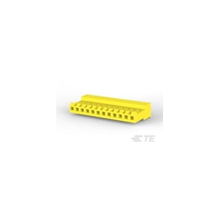 Te Connectivity Board Connector, 12 Contact(S), 1 Row(S), Female, 0.156 Inch Pitch, Idc Terminal, Locking, Yellow 4-640427-2